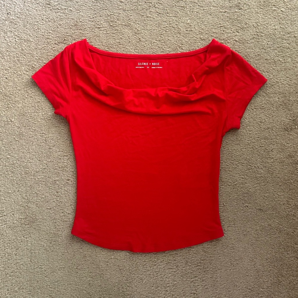NWOT Urban Outfitters red cowl neck top
